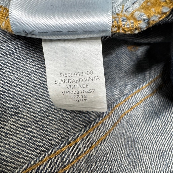 {GAP} "Standard" Mens Dark Blue 33x30 Relaxed Straight Leg Denim Jeans - Picture 7 of 8